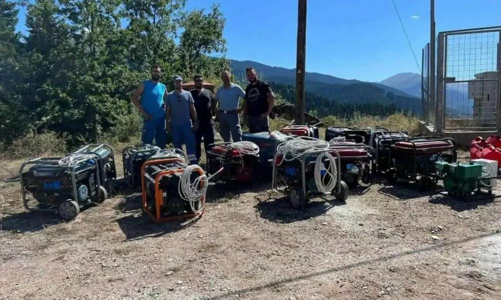 Μεγάλη επιχείρηση για τροφοδότηση ρεύματος με γεννήτριες σε ορεινά χωριά των Τρικάλων